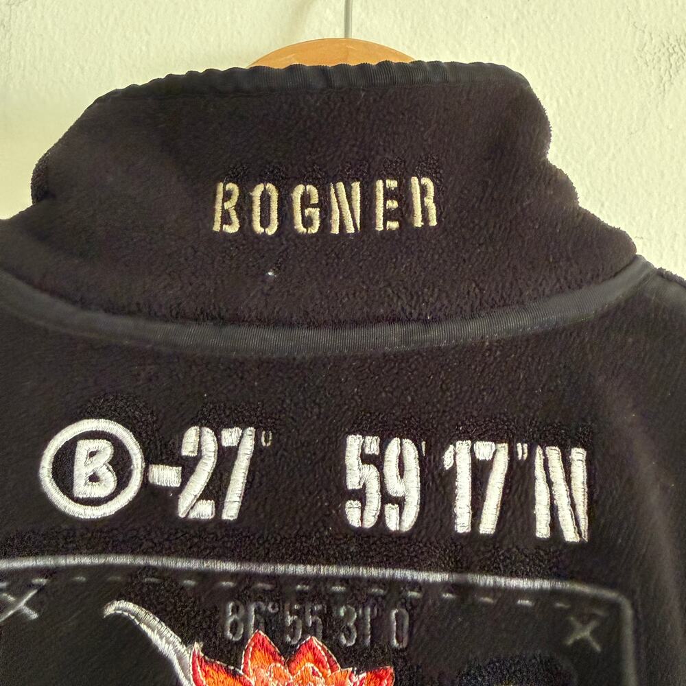 90s Vintage BOGNER Everest Expedition Embroidered Fleece Mid Layer Medium Large - Picture 5 of 10